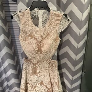 Elegant Lace Dress in Cream